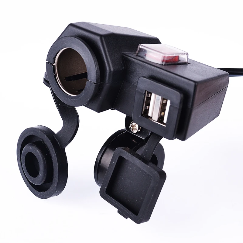 Новое поступление автомобильный мотоцикл Водонепроницаемый прикуриватель USB