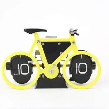 

Automatic Page Turning Clock Creative Bicycle Turning Clock Desktop Silent Clock Suitable For Home Office Desktop Decoration