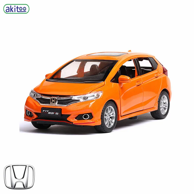 Akitoo Honda Fit Маленькая пушка Игрушечная модель со звуком и светом пульсирующая