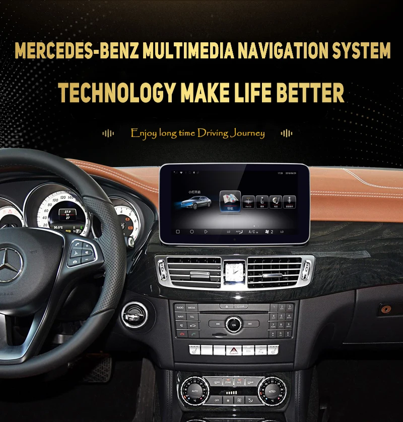 Perfect NVTECH Android Multimedia Navigation GPS BT For Mecerdes Benz CLASS CLS Radio Dashboard DVD Player 9.33" Original style 2