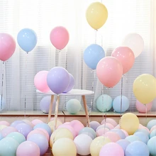 20pcs 12inch Multicolor Pastel Candy Balloons Wedding Birthday Party Baloons Round Macaron Balloon Arch Decoration Baby Shower