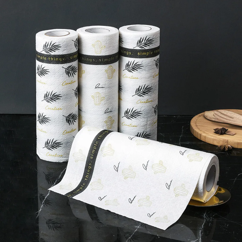 

ISHOWTIENDA 2019 Household Disposable Non-woven Fabric Kitchen Cleaning Cloth Dish Bowl Towel Hot sale