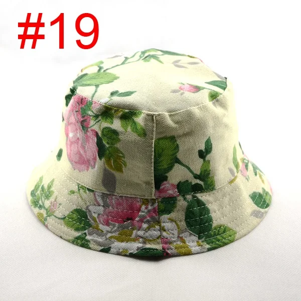 Bnaturalwell/Новинка; милые детские летние хлопковые шапки-ведерки для девочек; пляжная шапочка; милая Летняя Повседневная шапка для рыбалки; 1 шт.; H391 - Цвет: Color    19