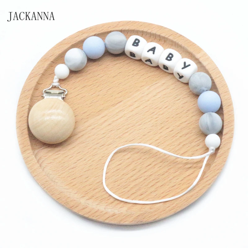 

Personalised Name Baby Pacifier Clips DIY Dummy Clip Shower Gifts Newborn Attache Sucette BPA Free Baby Pacifier Holder Chain