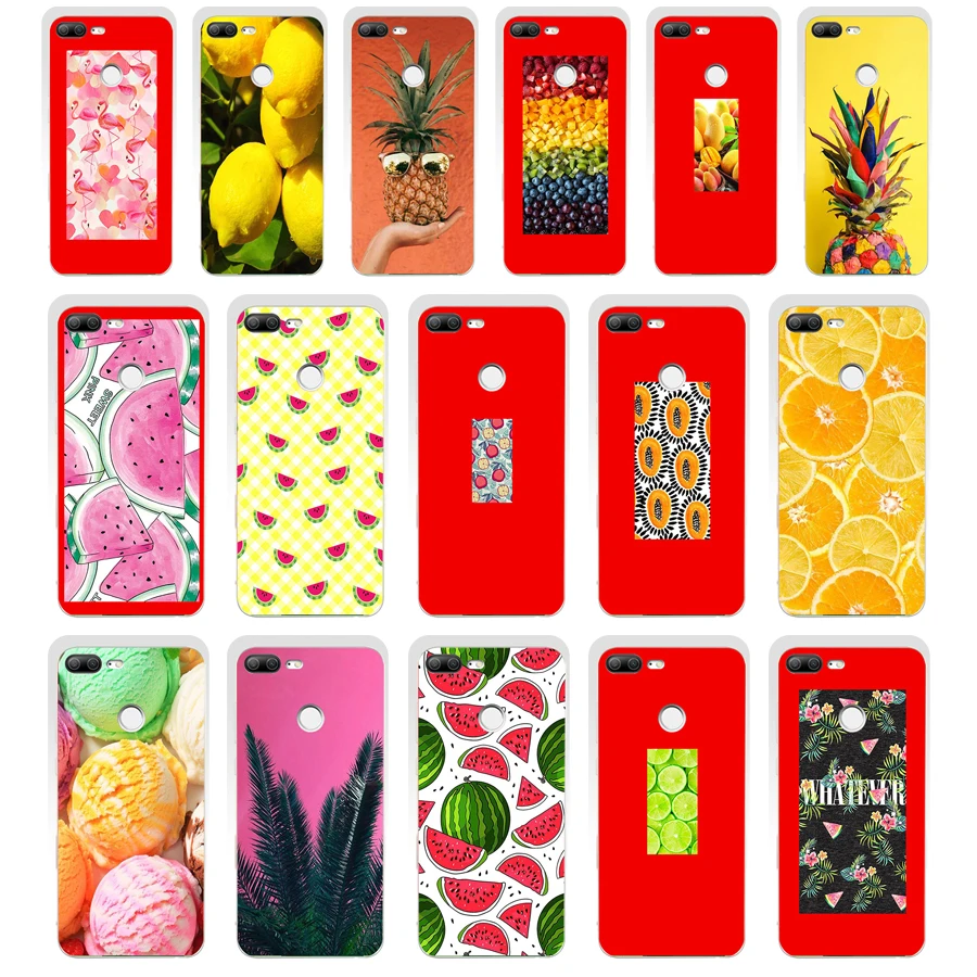 

267SD Summer Fruit Lemon Watermelon gift Soft Silicone Tpu Cover phone Case for huawei Honor 8 9 Lite 8X p 9 lite 2016