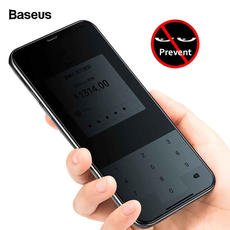 

Baseus Tempered Glass For iPhone XS Max Xr X S R Screen Protector Anti Peeping Privacy Protective Film Glass For iPhone 8 7 Plus
