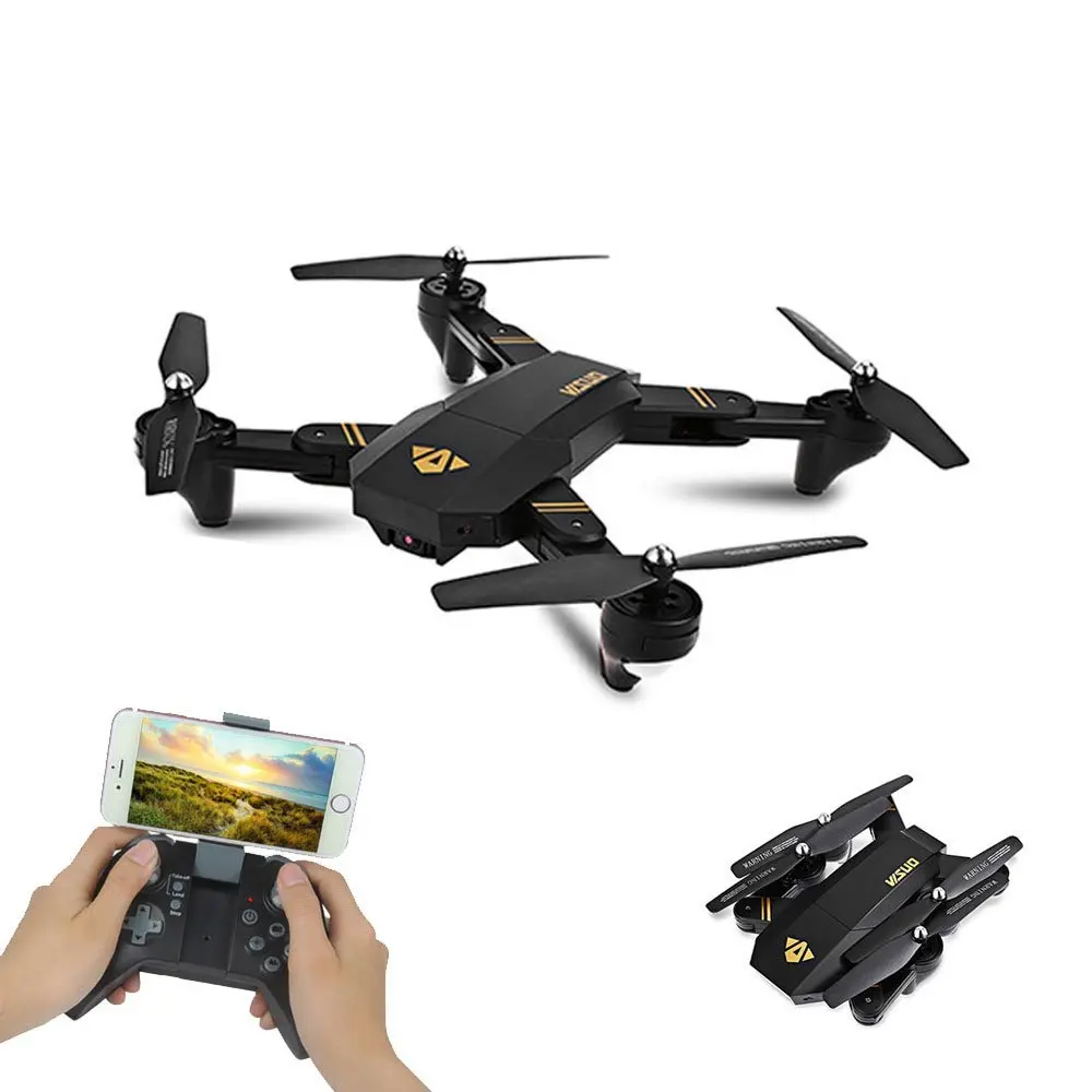 

2018 New VISUO XS809W WiFi FPV Foldable RC Quadcopter with Camera , 2.4GHz 6-Axis Gyro Remote Control Drone Gravity Sensor Alt