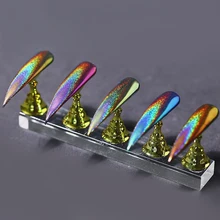 Хамелеон блеск для ногтей 0,5 г 0,2 г павлин голографическое зеркало порошок Лазерная пыль ногтей порошок хромового пигмента DIY украшения