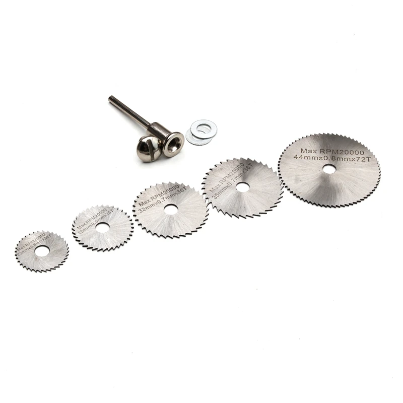 6 шт./компл. пилы HSS роторный инструмент Лезвие дисковой пилы для резки дисков 22-50 мм сердечник для дрели резак Мощность инструменты для Dremel