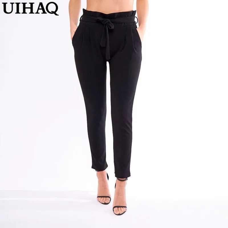 New Fashion Pants Solid Pencil Pants High Waist Pantalon