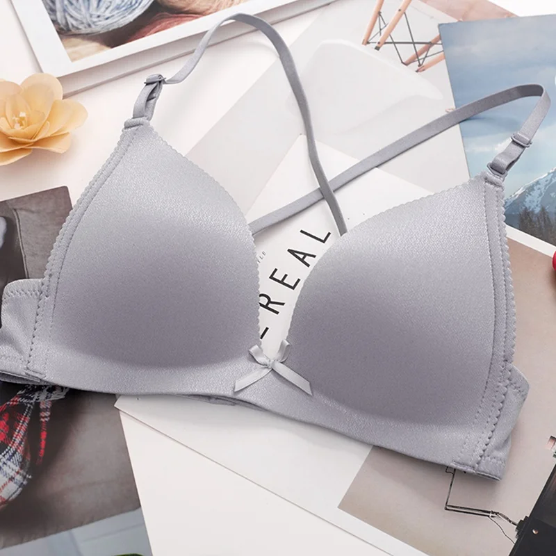 

Sexy Satin invisible Plunge Bra Women Deep U Backless Bras Push Up Seamless Brassiere Underwear