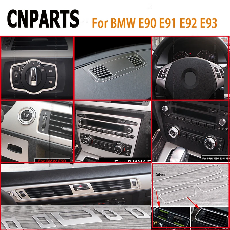 Cnparts для BMW 3 серии BMW E90 E91 E92 E93 стайлинга автомобилей интерьера наклейки кондиционер центральной консоли выходе рамки