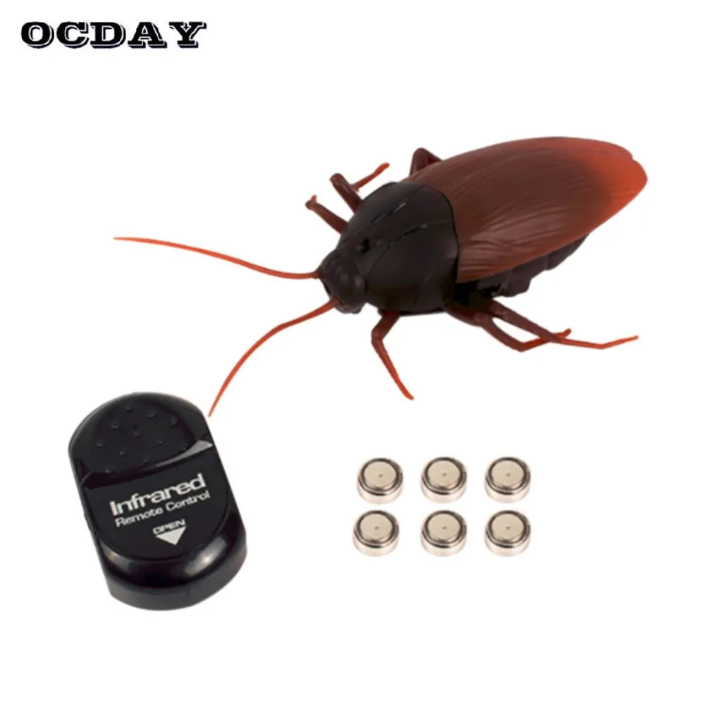 

Anti-stress Simulation RC Prank Insects Joke Scary Trick Toy Cockroach Remote Control Mock Fake Cockroach Bugs Halloweenn Toys