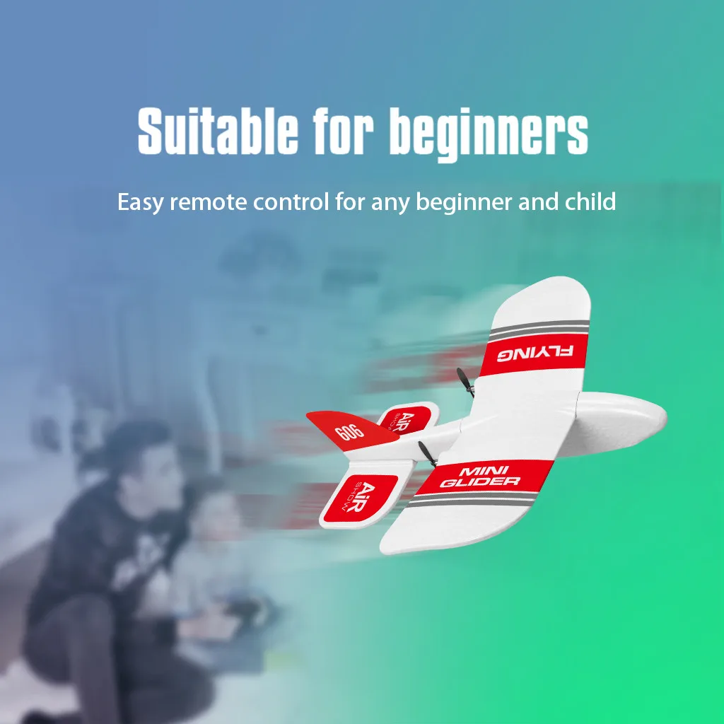 

MUQGEW KFPLAN KF606 2.4Ghz 2CH EPP Mini Indoor RC Airplane Glider Built-in Gyro RTF