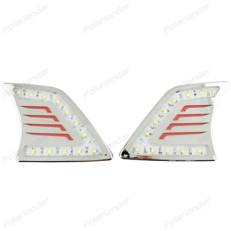 2 pcs/lot Fog Lamp front Cover LED Daytime Running Lights For T/oyota V/igo 2012 2013 2014 2015