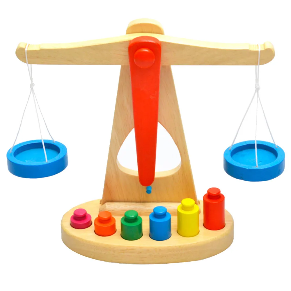 

Super Quality Wooden Balance Scale Early Learning Weight Child Kids Intelligence Toys Blocks toys for children 20