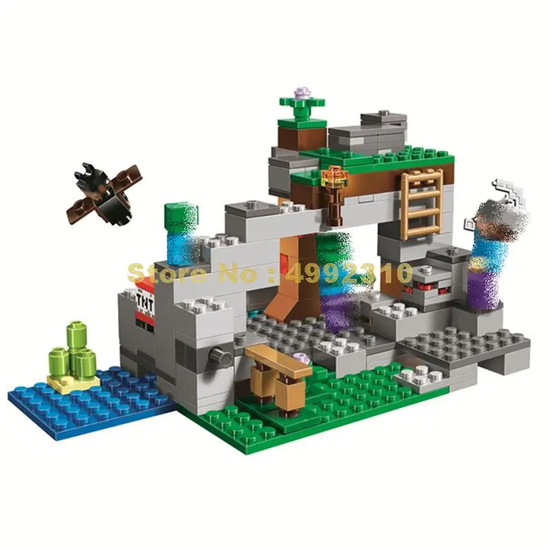 

10810 250pcs my world the zombie cave bela 21141 building blocks Bricks Toy