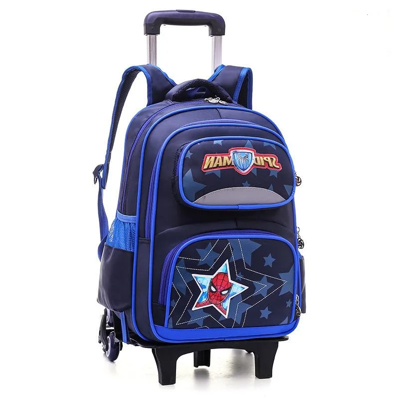 

High-quality brand child Climb the stairs luggage spiderman cartoon school bag students suitcase Children travel backpack gift