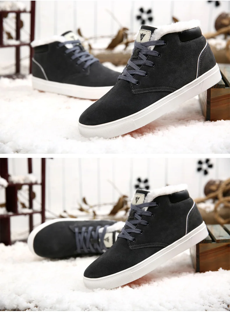 DESERT RAM Brand Men's Winter Shoes Man Big Size Sneaker Mens Ankle Suede Boots Men Boot Warm Fur Male Classic Casual Snow Bot (5)