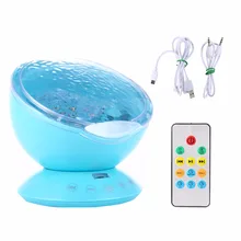 Ocean Wave Starry Sky Aurora LED Night Light Projector Luminaria Novelty Lamp USB Lamp Nightlight Illusion For Baby Children