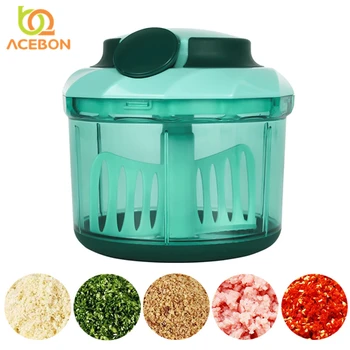 

1100ML Manual Meat Grinder Mincer Multifunction Food Processor for Meat Fruit Salsa Pepper Onion Potato Nut Hand-Powered Chopper