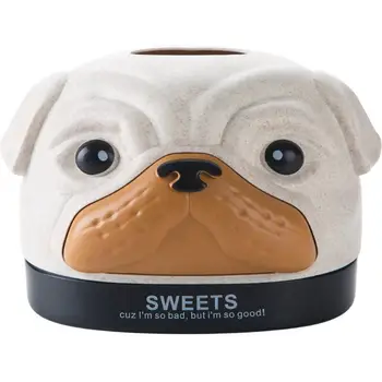 

Home Car Tissue Box Container Cartoon Dog Napkin Tissue Dispenser Facial Hand Paper Case Storage Holder Office Desktop Decor