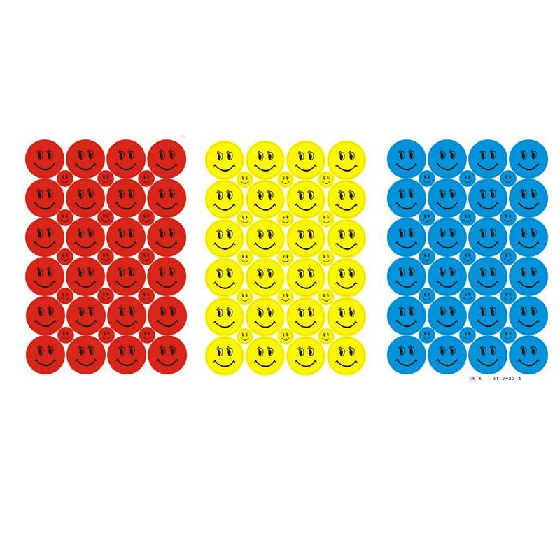 

3Sheet/Lot (1sheet=39Pcs)Children Smile Face Reward Stickers School Teacher Merit Praise Class Sticky Paper Lable