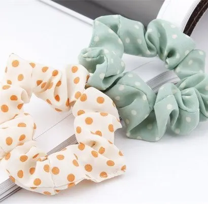 

4PCS/lot Dot Hair Band Elastic Hair Bands for Women Girls Kids Children Scrunchie Ponytail Hair Accessories Headdress
