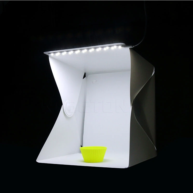Мини-софтбокс светодиодный складной студийный светильник для фотосъемки, комнатная палатка, диффузный черный белый фон, аксессуары для фотостудии