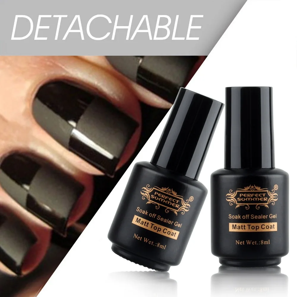 

Perfect Summer Matt UV/LED Gel Polish 8ml Matte Top Coat Soak Off led uv Gel Nail Polish for Nail Art Professional DIY Manicure