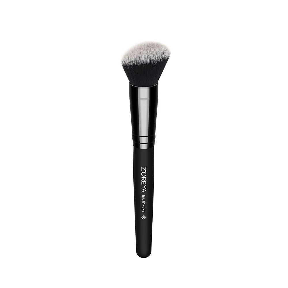 1 шт. коническая кисть для румян профессиональная черная деревянная ручка кисти для макияжа - Handle Color: Black