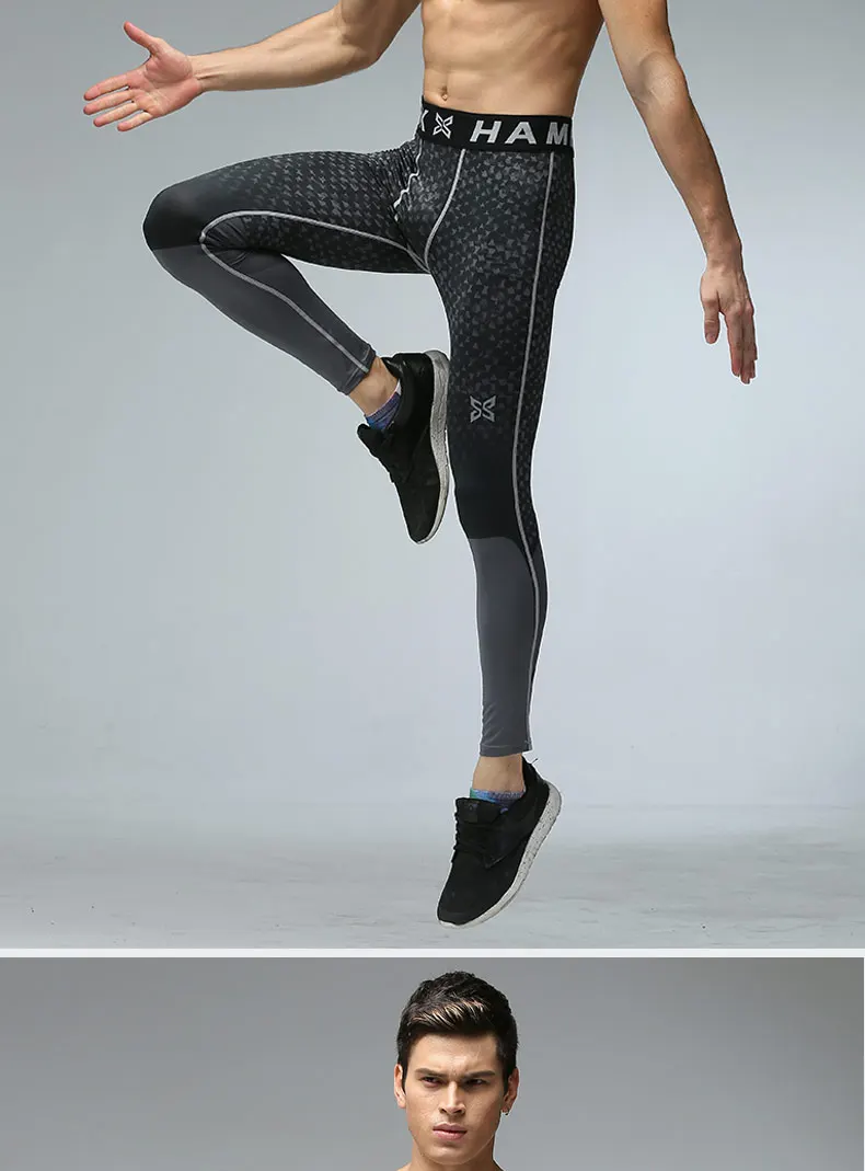 Мужские Компрессионные Леггинсы с базовым слоем, спортивные колготки для бега, обтягивающие штаны для спортзала, фитнеса, баскетбола, футбола, тренировок
