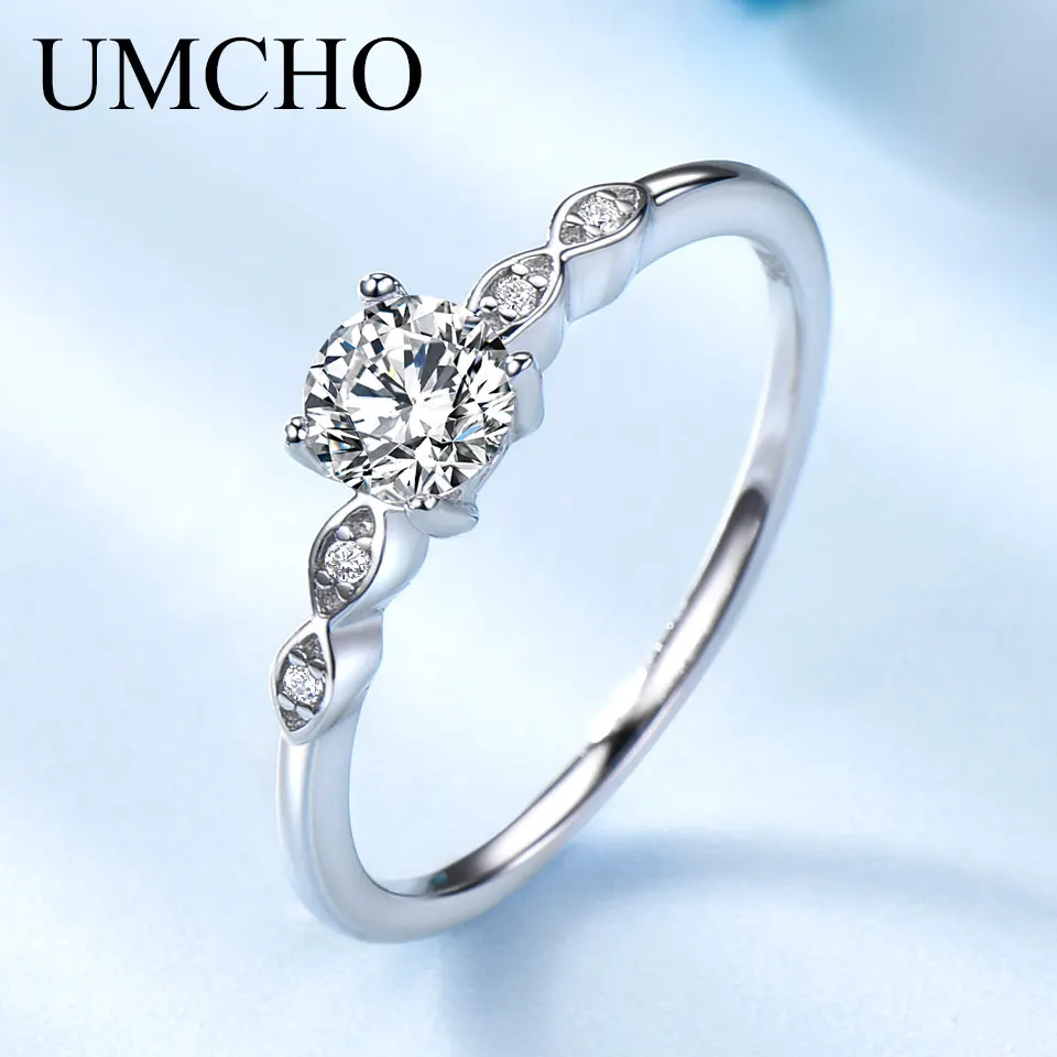 UMCHO, настоящее 925 пробы, серебряные кольца, обручальные кольца для женщин, брендовые трендовые вечерние аксессуары, хорошее ювелирное изделие, Новое поступление