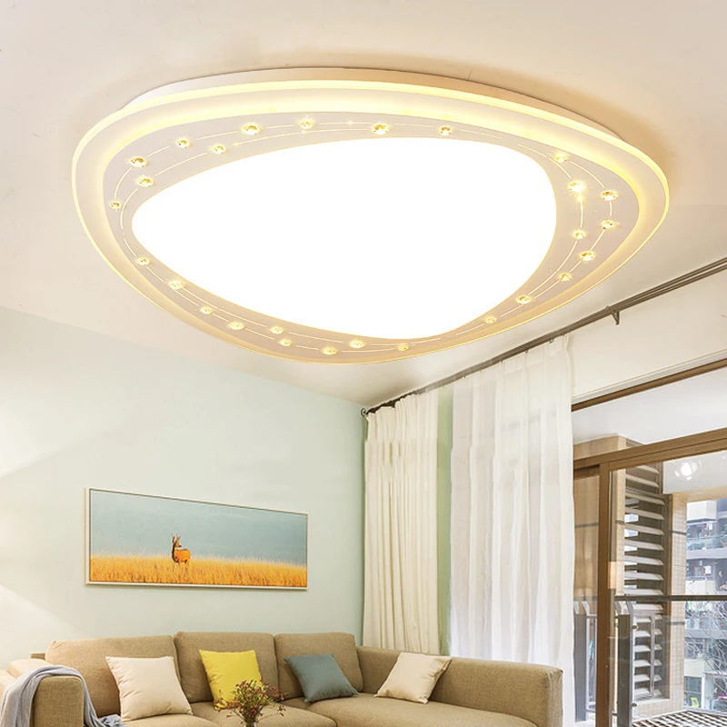 

Modern Remote Control Dimmable Led Ceiling Lamp Lustre K9 Crystal Ceiling Light Acrylic Living room bedroom Lighting Fixtures