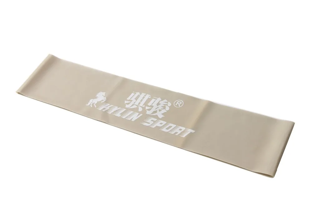 

gray latex resistance workout excercise pilates yoga bands loop wrist ankle elastic belt energy ring for free shipping