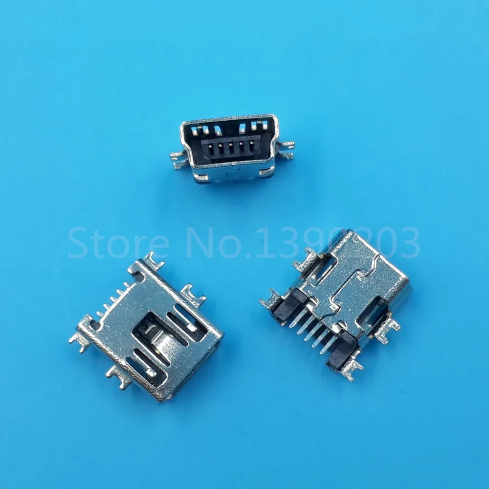 

50Pcs Mini USB 5Pin Female Socket ShenBoard SMT Type PCB Soldering Connectors