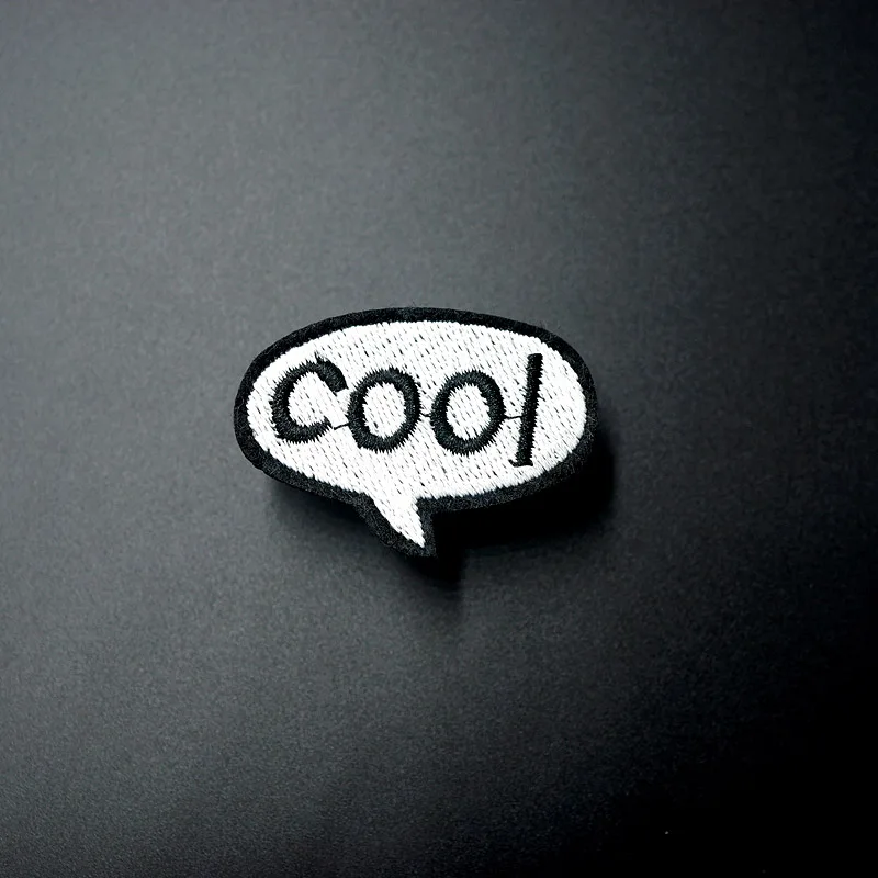 

Cool Size: 4.5x5.3cm Iron On Patches Sewing Embroidered Applique for Jacket Clothes Stickers Badge DIY Apparel Accessories