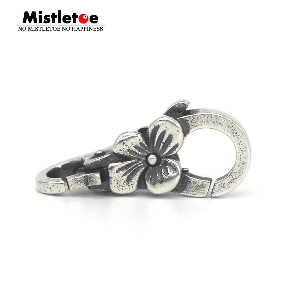 

Mistletoe Genuine 925 Sterling Silver Flower Lock Lobster Clasp Fit European Troll Bracelet Jewelry