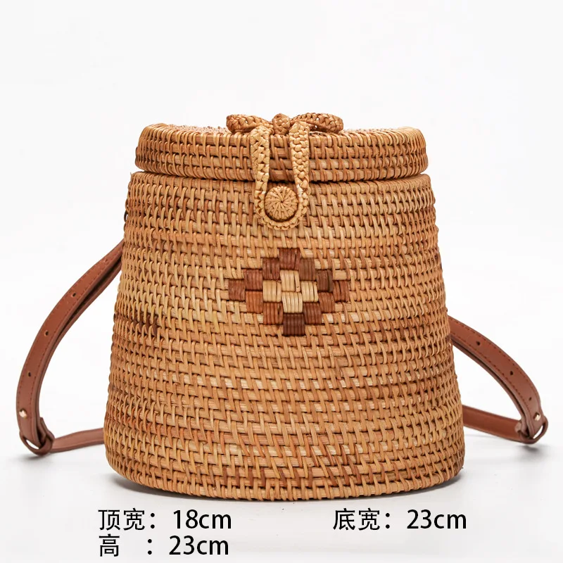 

Korean fashion bag 2018 summer Vietnam hand-woven rattan bag backpack beach bag
