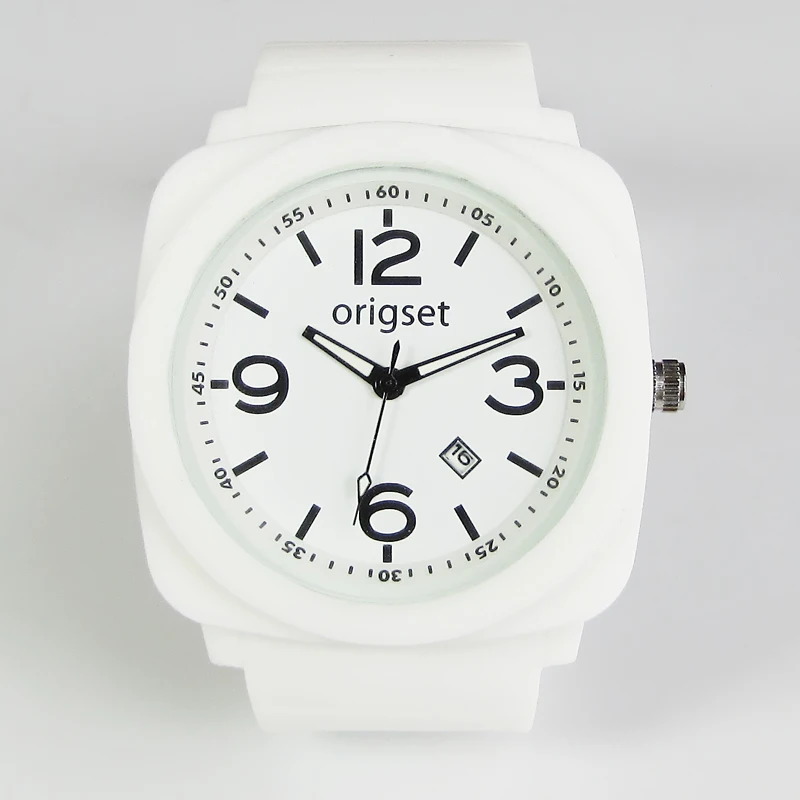 Силиконовые Резиновые спортивные мужские часы uhr uhren damen японский механизм из