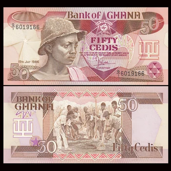 

Ghana 50 Cedi, 1986, P-25, UNC, Gift, Africa, Original