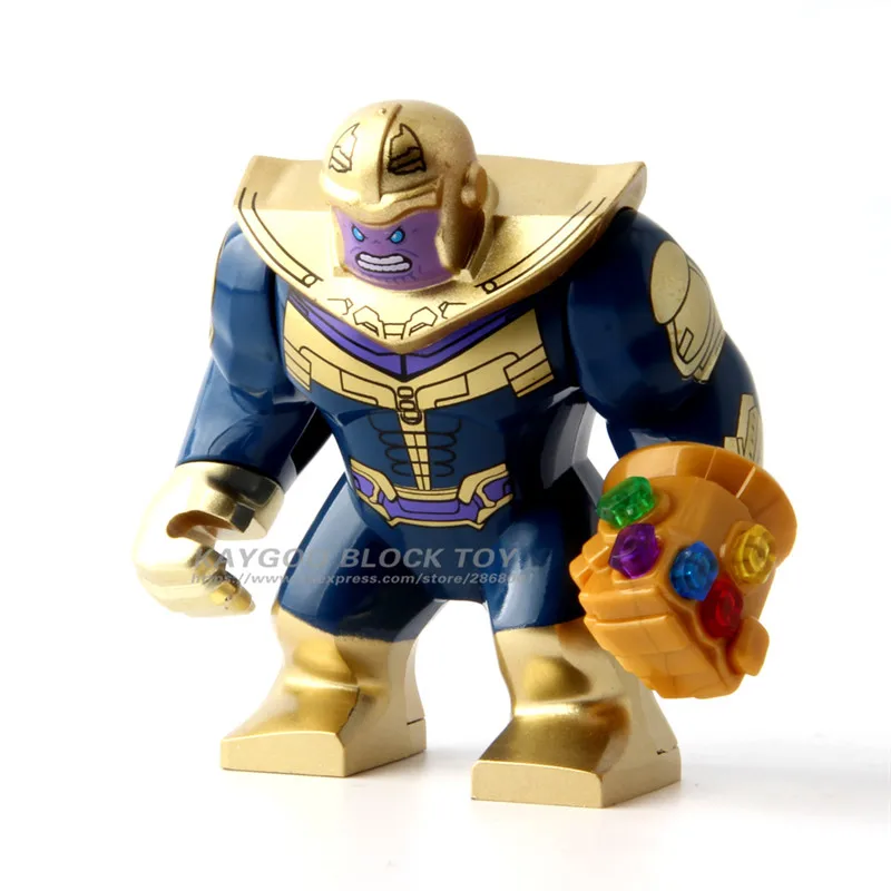 Super Hero Infinity War Thanos Figure Iron Man Spider Man Avengers Corvus Glaive Outrider Black Widow Building Blocks Set Toys
