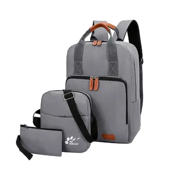 

3 Pcs/Set Unisex Backpack USB Charging Port For School Teenagers Girls Boys Fashion Women Shoulder Bag Ladies Men Women Backpack
