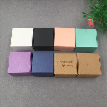 

24Pcs/Lot Paper Box Colorful Cardboard Small Size DIY Cake Cookies Candy Gift Package Box Cases Wedding Birthday Party Supplies