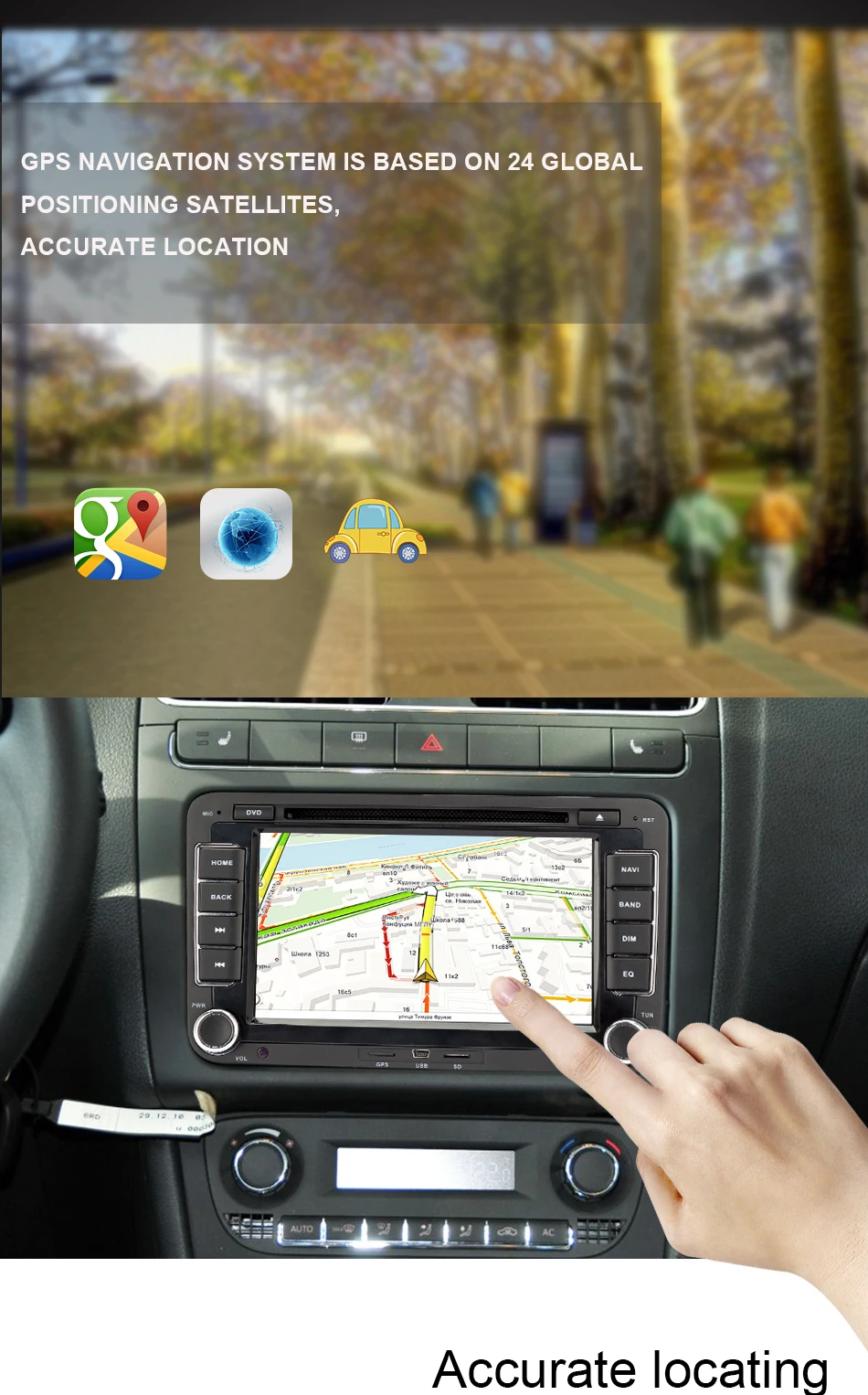 Top Eunavi 7" 2din Car DVD for VW POLO GOLF 5 6 POLO PASSAT B6 CC JETTA TIGUAN TOURAN EOS SHARAN SCIROCCO CADDY with GPS Navi canbus 4