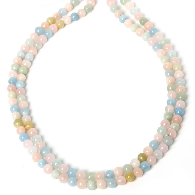 

wholesale AA+ Morganite Stone Round Beads 15" ,100% Natural Stone Guarantee! Beads 6mm For DIY Fasshion Jewelry making !