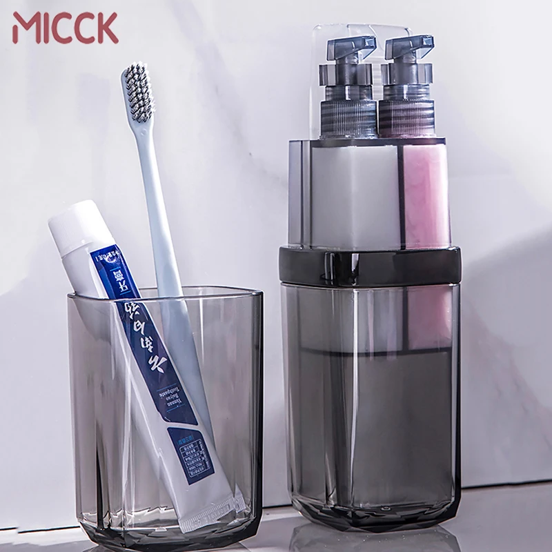 

MICCK 8PCS Travel Portable Washing Cup Bathroom Sets Travel Storage Box Toothbrush Toothpaste Toiletries Storage Organizer Cup