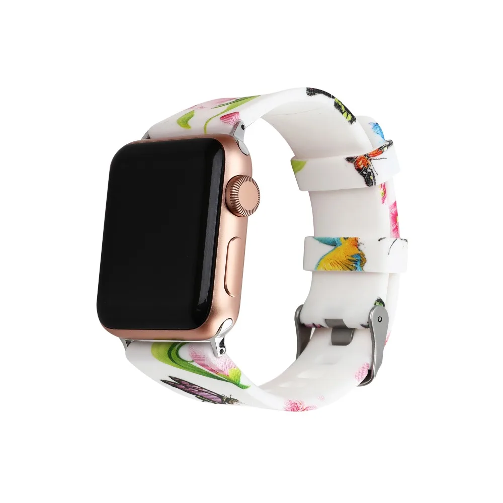 Спортивный ремешок для Apple Watch 42 мм 38 Iwatch series 3 2 1 силиконовый браслет часов с