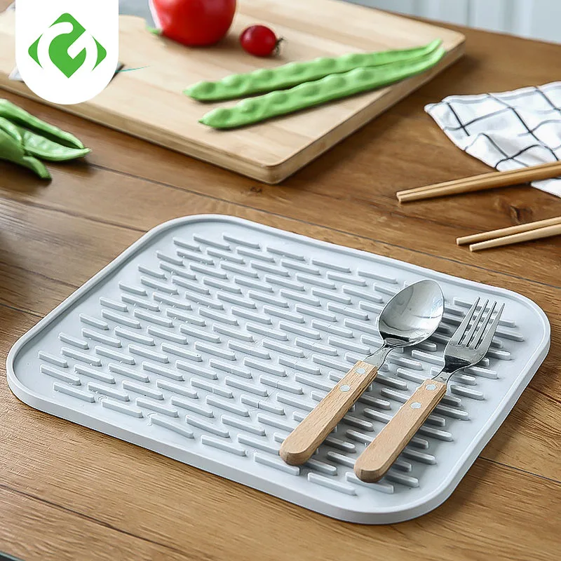 

GUANYAO Kitchen mat Eco-friendly silicone tableware pad Anti-scalding plastic placemats silicon mat sheet Korean kitchen aid