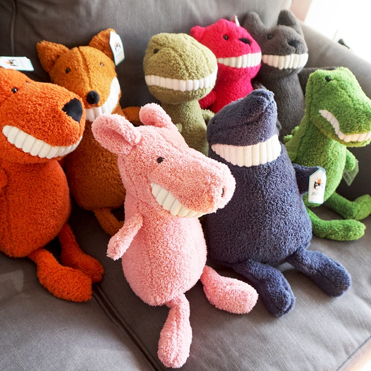 Plush toy stuffed doll animal crocodiles shark dinosaur mouth fox bat dog 1pc